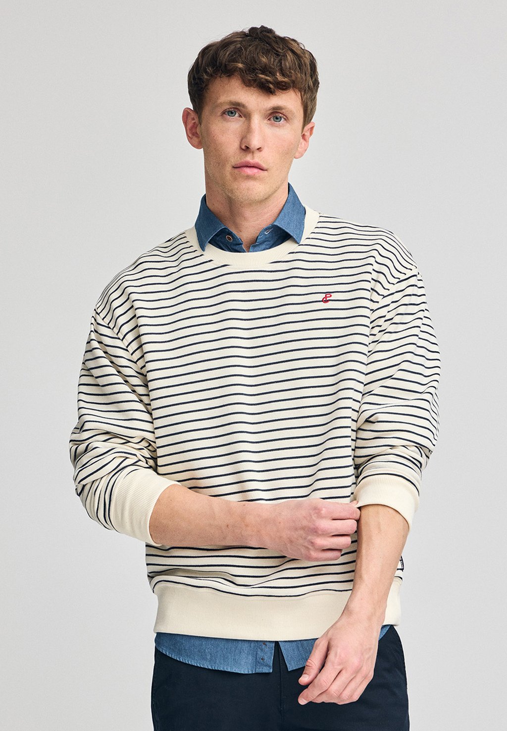 

Толстовка CREWNECK RELAXED FIT STRIPES CAPTAIN Polo Club, бежевый