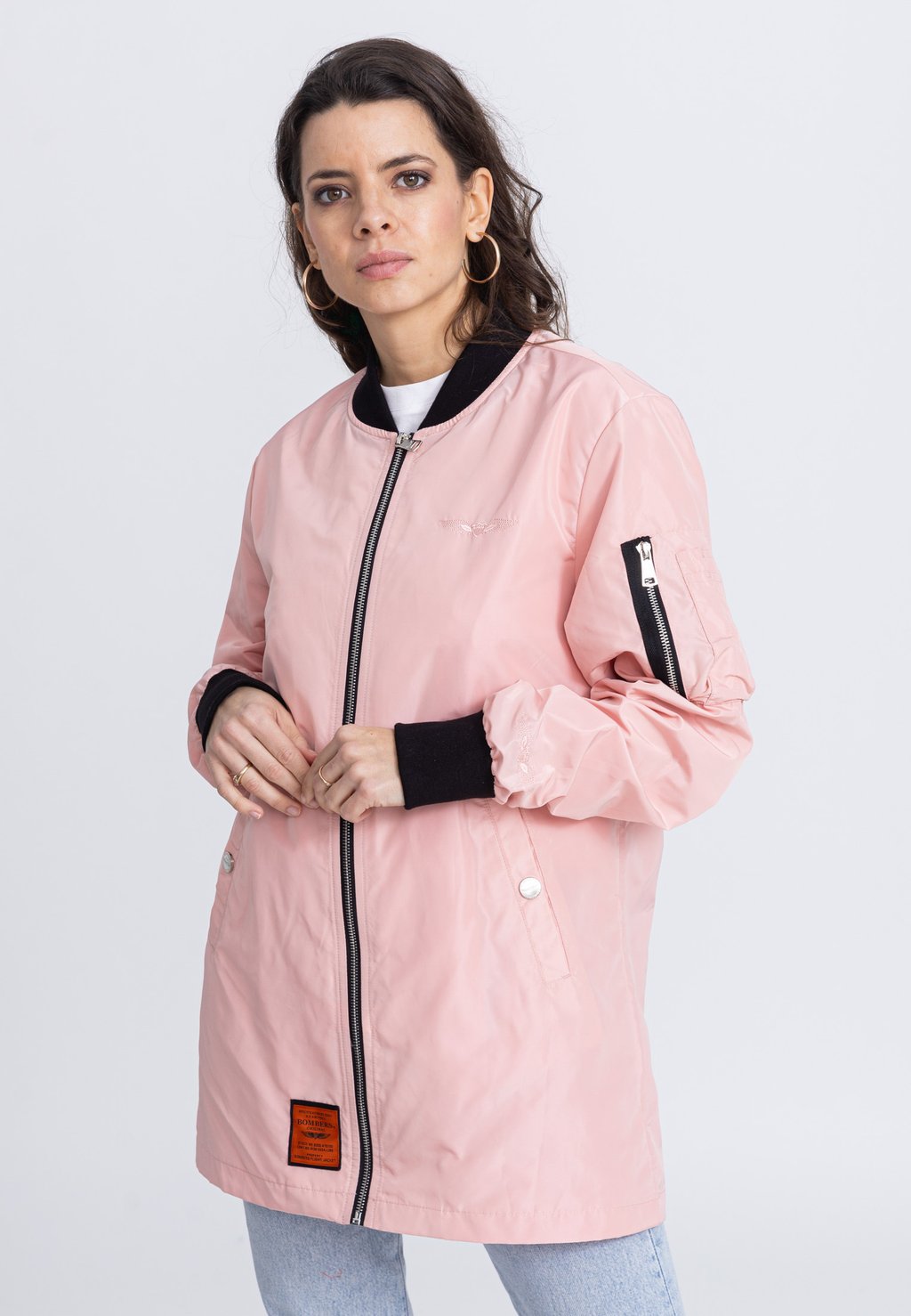 

Короткое пальто Bomber Jacket Bombers, светло-розовый