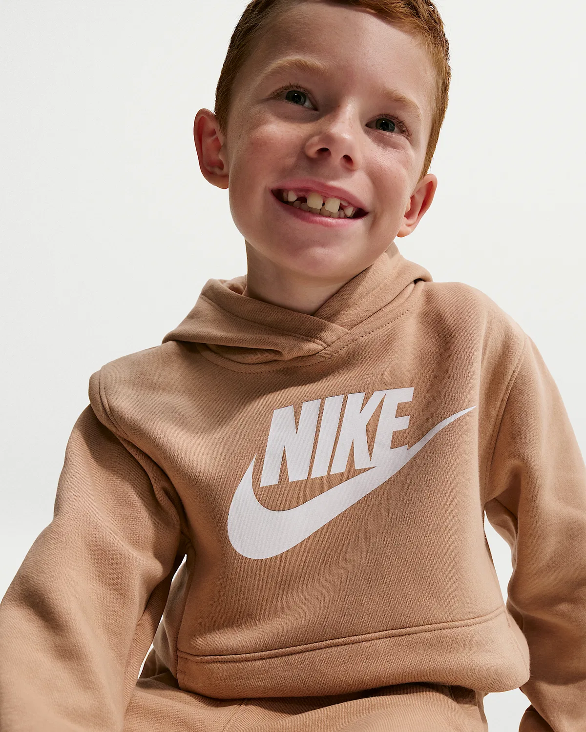 Детская худи Nike Sportswear Club Fleece Pullover, Brown — фото 3