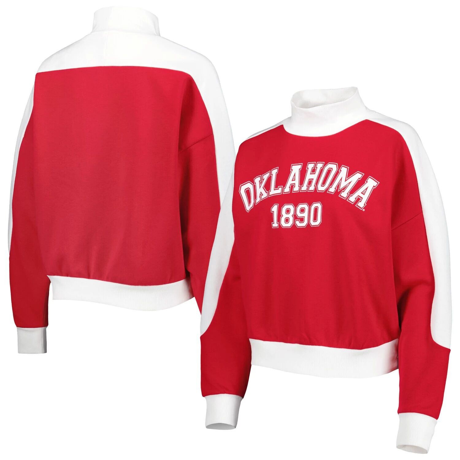 

Женский пуловер Gameday Couture Crimson Oklahoma Early Make it a Mock Sporty