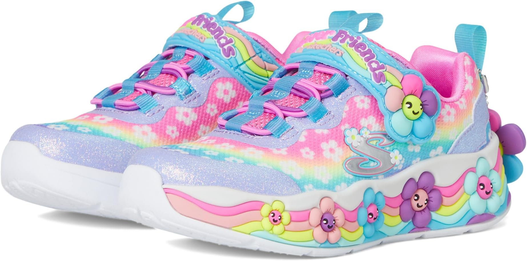 

Кроссовки SKECHERS KIDS Flower Friends 303624L, цвет Blue/Multi