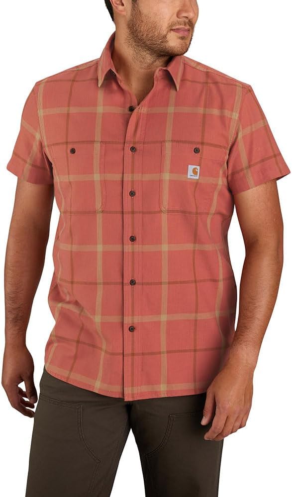 

Carhartt Мужская футболка 105701 Rugged Flex Relaxed Fit с коротким рукавом, Terrecota