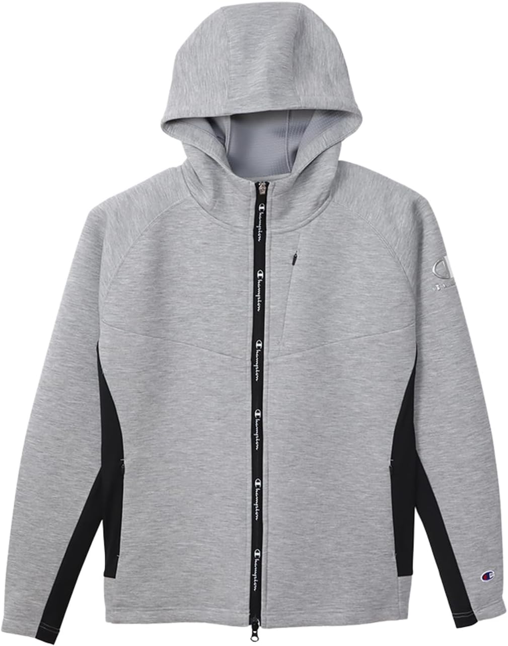 

Мужская толстовка Champion с длинными рукавами WRAP-AIR, водоотталкивающим логотипом и застежкой-молнией TECH WEAVE 3LS (C3-YG101) для игры в гольф, серый