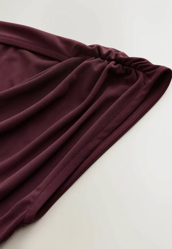 Футболка с драпировкой и принтом, стандартного кроя. Next, New Burgundy Red — фото 2