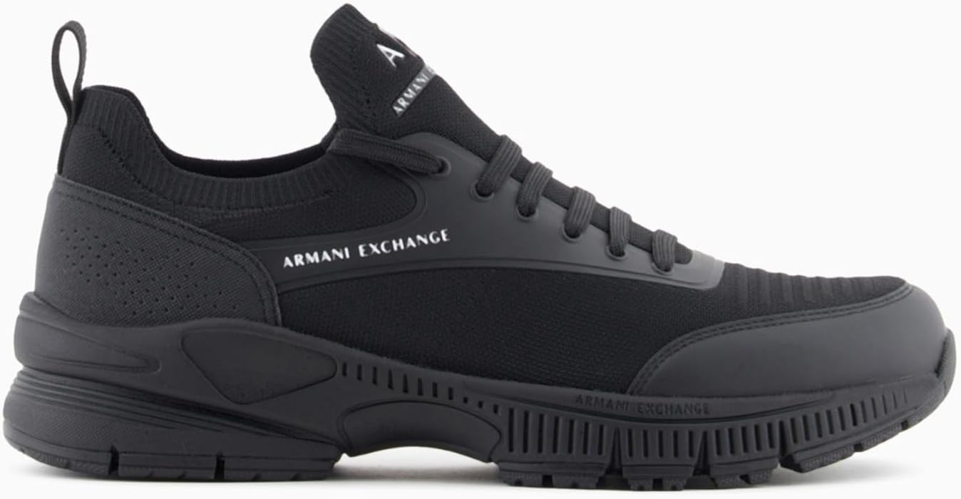 Мужские кроссовки Armani Exchange Speed с шнуровкой, черный — фото 3
