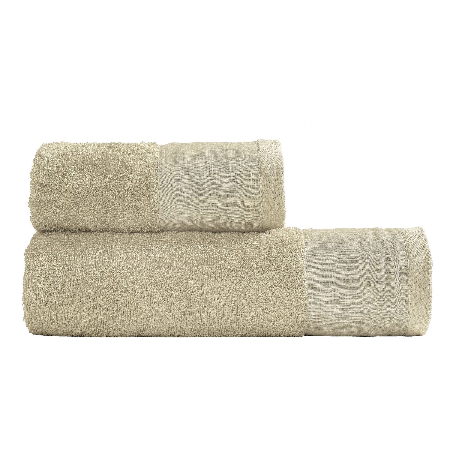 

Пара льняных полотенец StoneWashed с оборкой - Луара Lisola Stone, цвет Beach