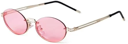 

Модные коричневые круглые овальные солнцезащитные очки без оправы для женщин, ретро-очки квадратной формы и круга для мужчин, солнцезащитные очки UV400 MTZJH, C4