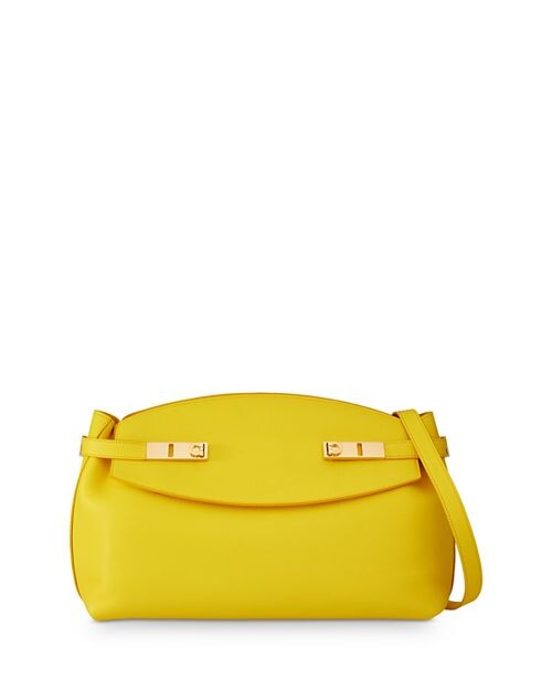 

Кожаная сумка через плечо Hug Ferragamo, цвет Yellow, Желтый, Кожаная сумка через плечо Hug Ferragamo, цвет Yellow