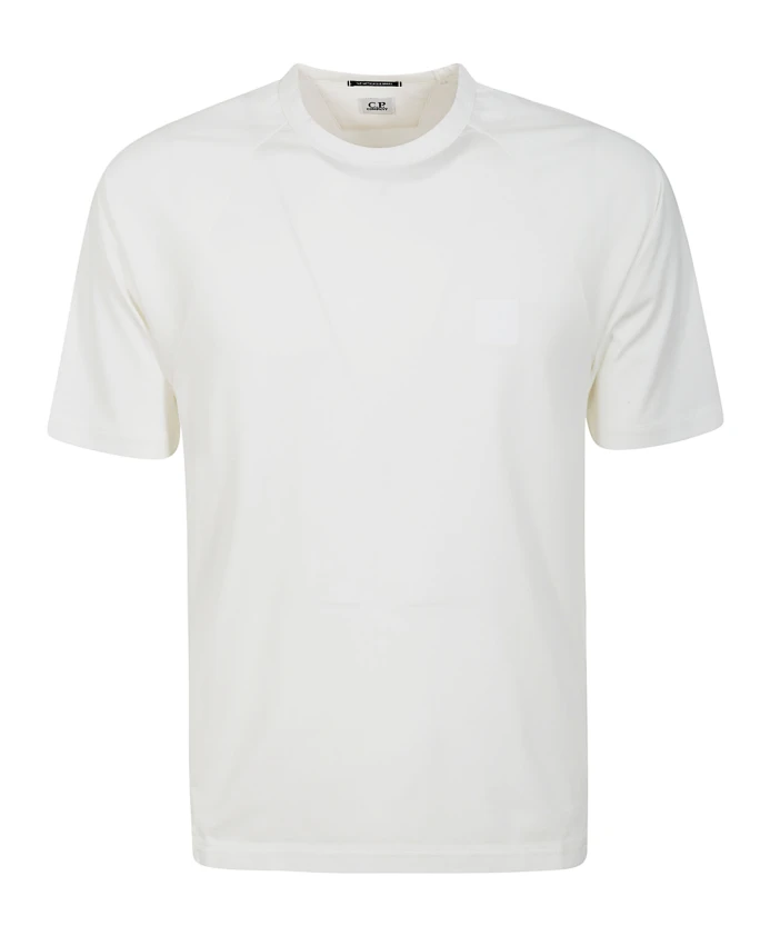 

Хлопковая футболка с короткими рукавами и логотипом C.P. Company, белый