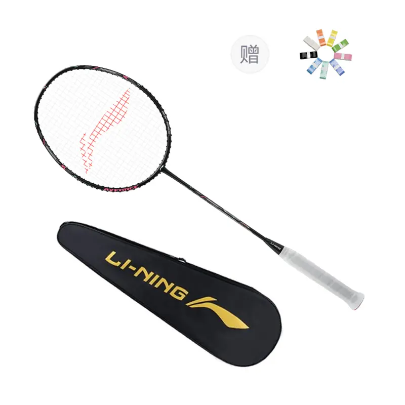 

LINING Thunderbolt Cannonball ракетка для бадминтона full carbon, наступательная, жесткая головка, начальный уровень, унисекс, одиночная ручка, black