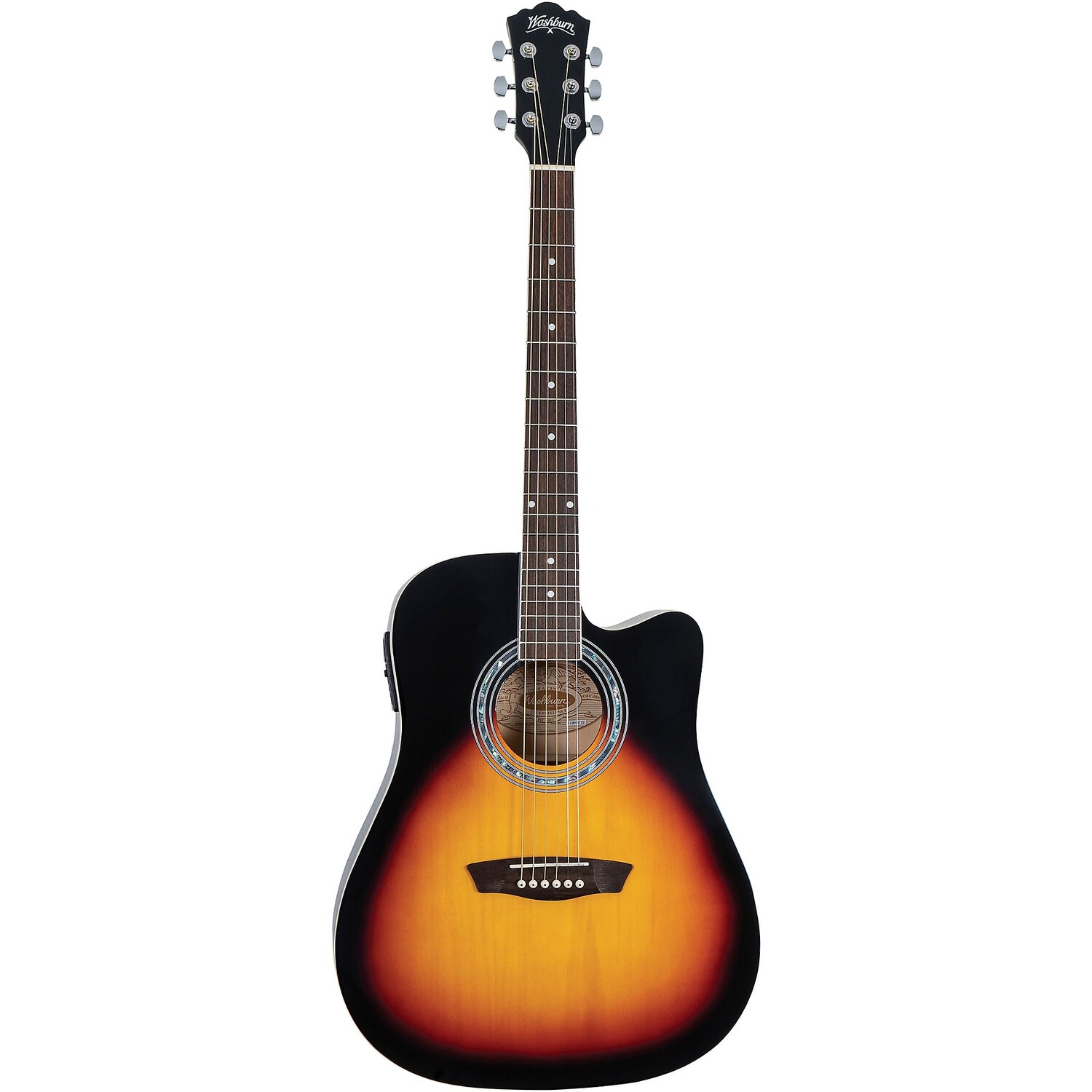 

Акустически-электрическая гитара Washburn WA90CE Dreadnought Vintage Tobacco Sunburst