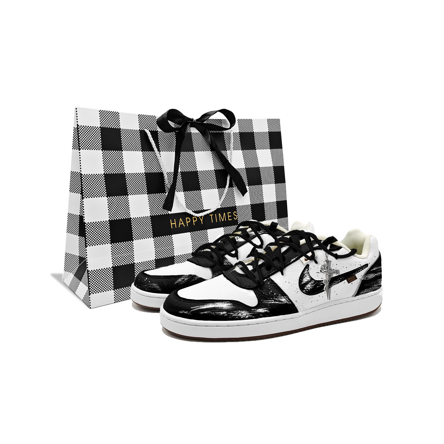 

Nike Ebernon silver killer нескользящие устойчивые к истиранию низкие кроссовки для скейтбординга мужские