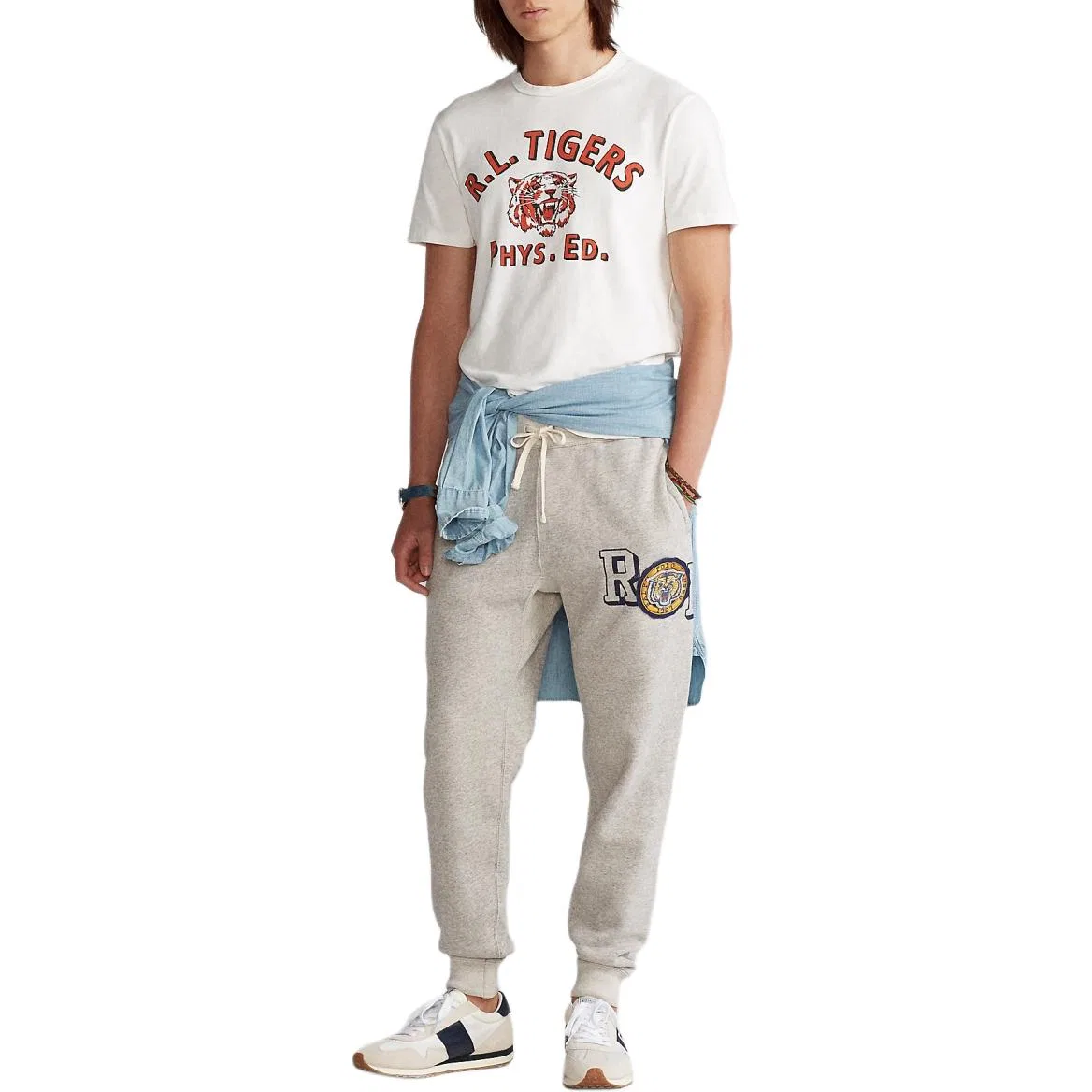 Брюки спортивные FW25 Polo Tiger Logo на флисе, трикотажные, мужские Polo Ralph Lauren, Gray — фото 3
