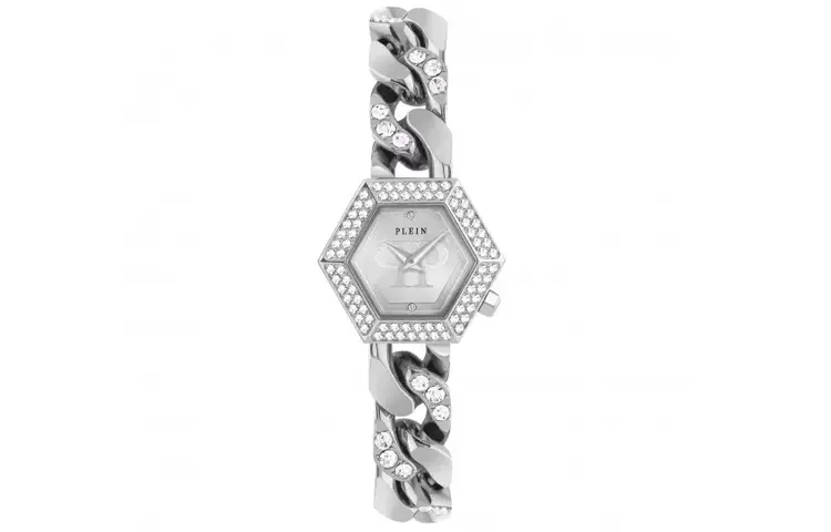 

PHILIPP PLEIN Часы Wrist Watch Quartz Movement Stainless Steel Strap Silver Dial Women's Watch PWWBA0123, Silver Dial