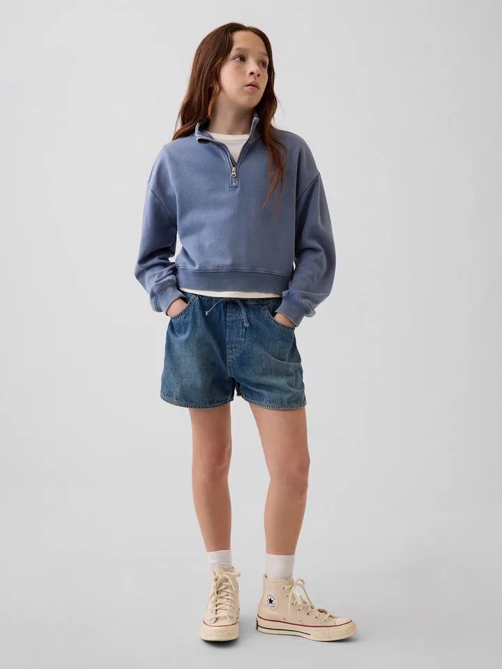 Шорты джинсовые, высокая посадка, GAP, синие