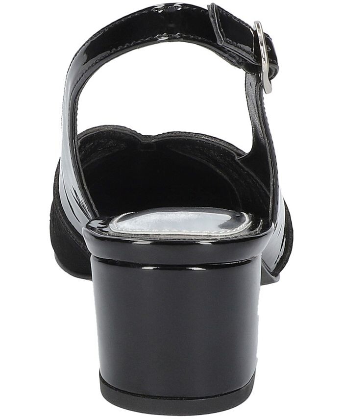 Женские туфли-лодочки с открытой пяткой с пряжкой Bizzy Easy Street, цвет Black Patent — фото 3