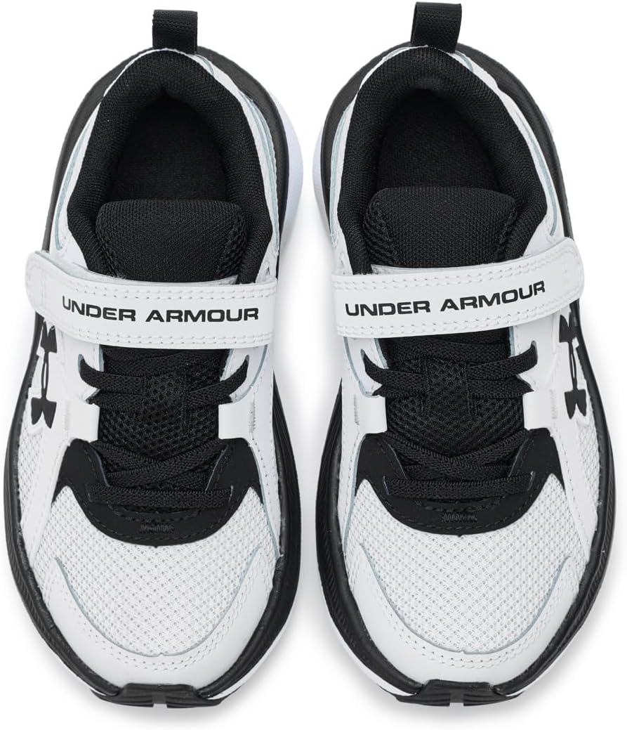 Кроссовки Under Armour для мальчиков Charged Assert 11 с альтернативной застежкой, белый/черный — фото 2