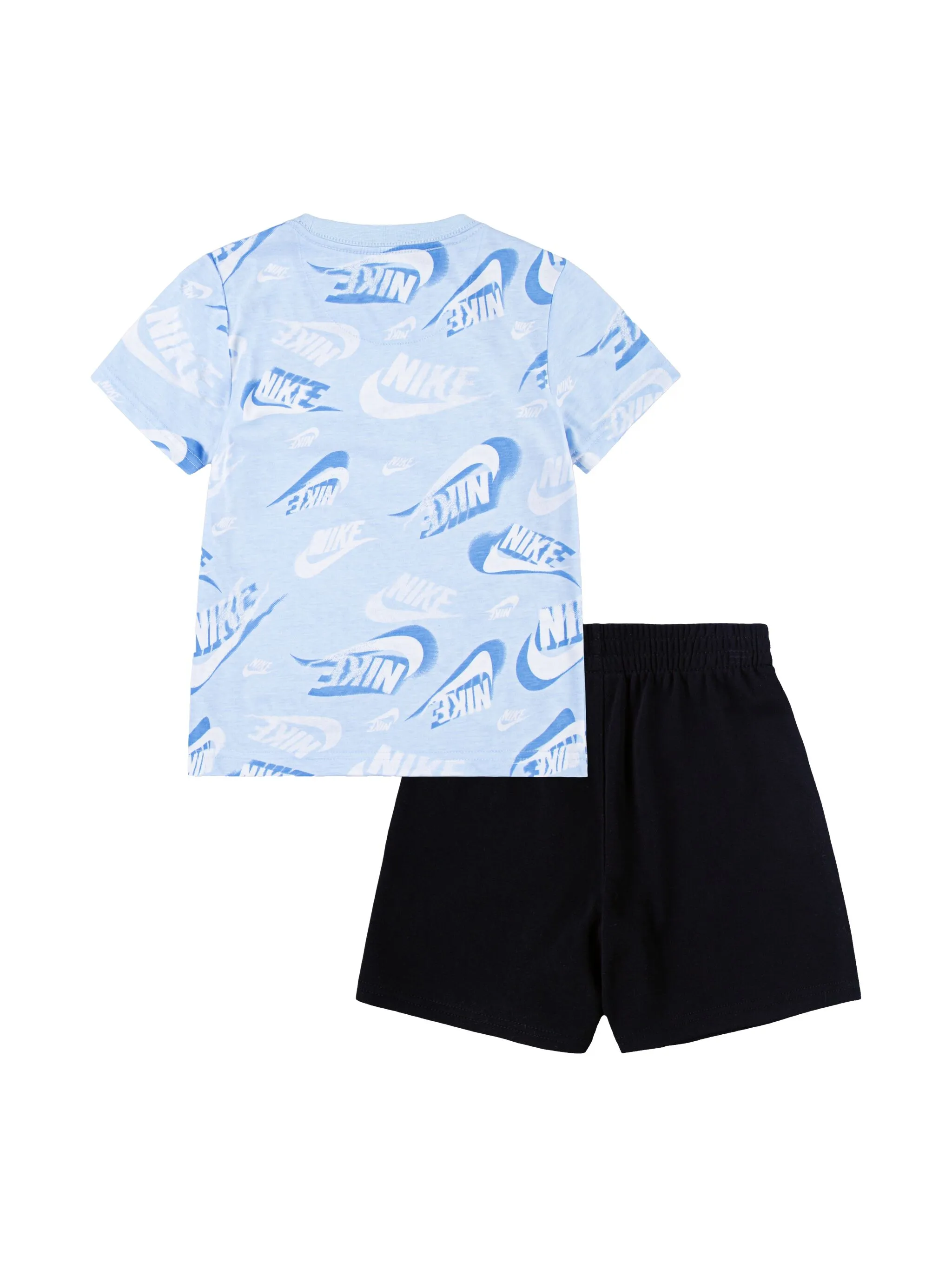 Комплект из футболки и шортов с логотипом Nike Kids, черный — фото 2