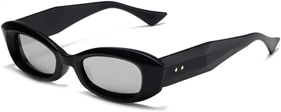 

Солнцезащитные очки UV400 - Маленькая оправа "кошачий глаз" с градиентным переходом цвета и заклепками, для женщин и мужчин, для бега и занятий спортом на открытом воздухе UYPTK, Matte Black Silver