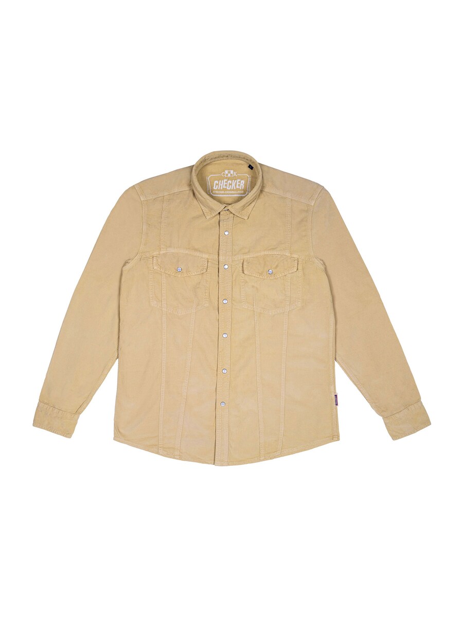 

Повседневная рубашка Checker Regular fit Button Up Shirt Dynasty Cord, бежевый