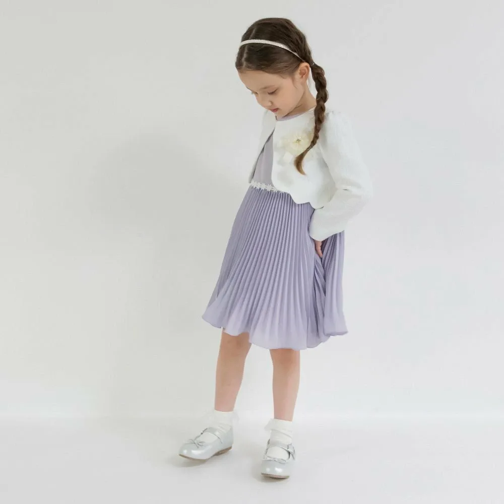 Комплект из 3 предметов: жакет + плиссированное платье + корсаж Branshes, Lavender — фото 4