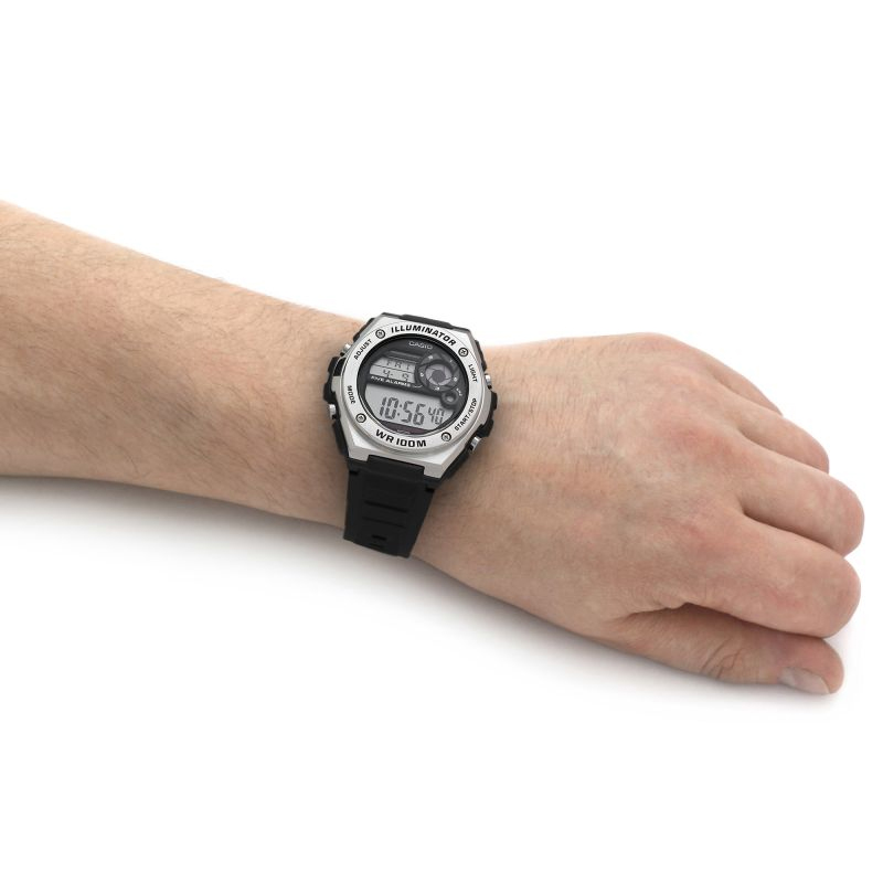 

Мужские молодежные серые часы MWD-100H-1A CASIO