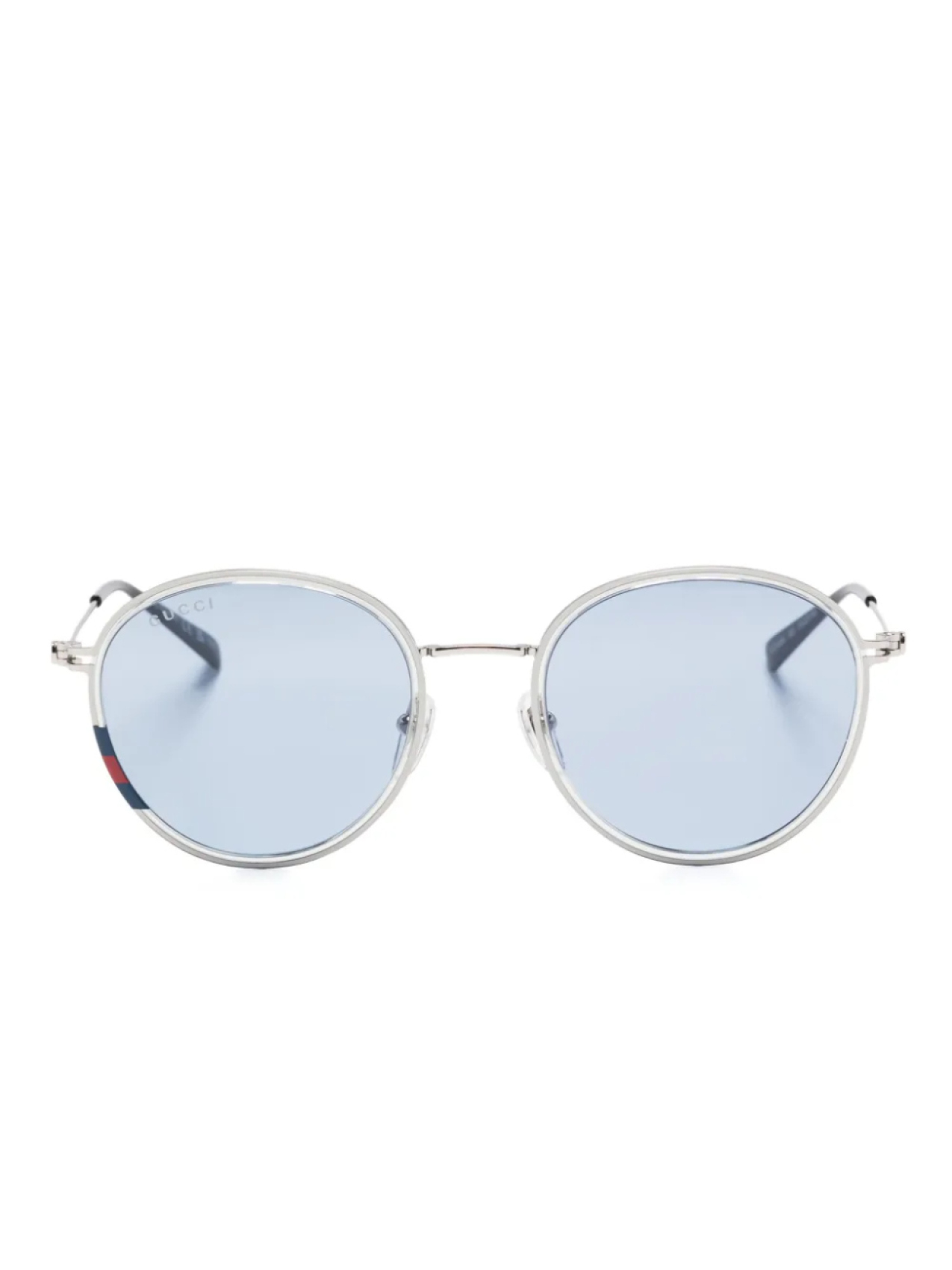 

Солнцезащитные очки в круглой оправе Gucci Eyewear, серебряный