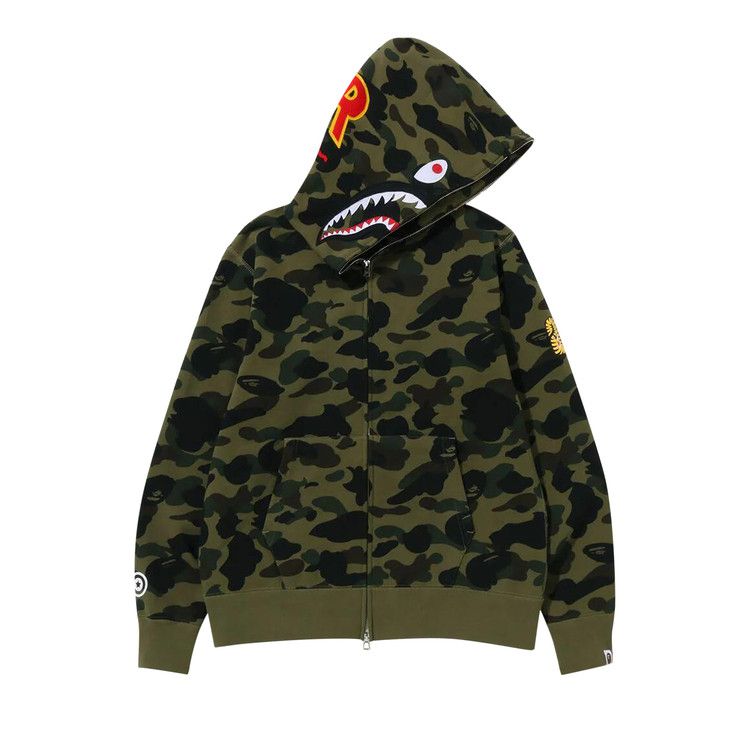 

Худи BAPE 1st Camo 2nd Shark Full Zip Hoodie, Green