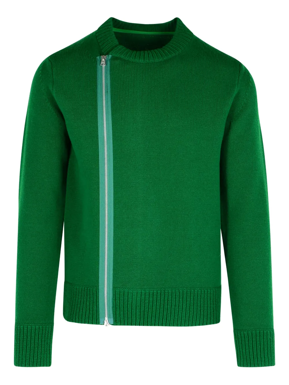 

Шерстяной свитер с застежкой-молнией SACAI, зеленый