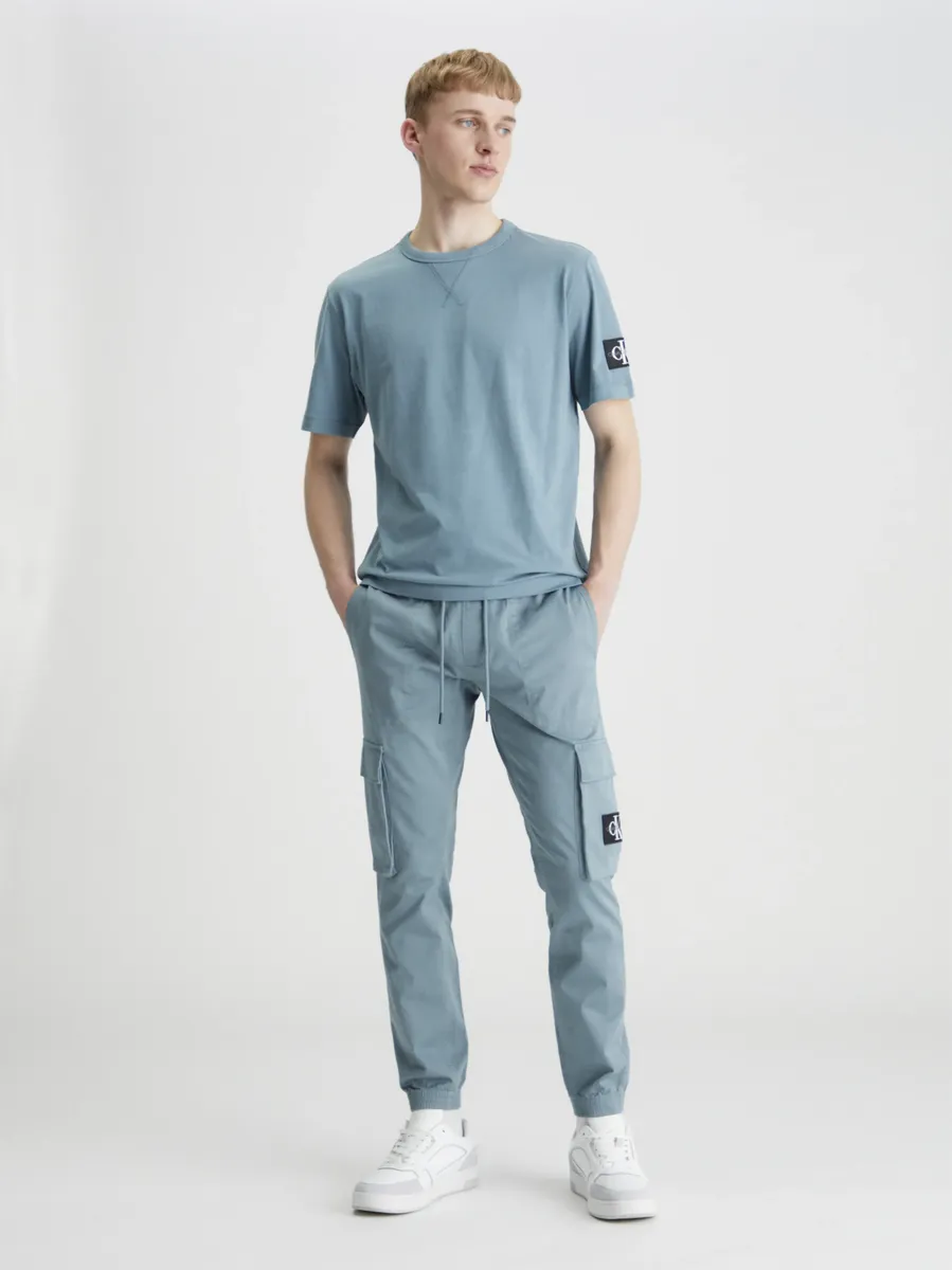 

Брюки-карго Calvin Klein Jeans "SKINNY WASHED CARGO PANT", с нашивкой-логотипом, синий