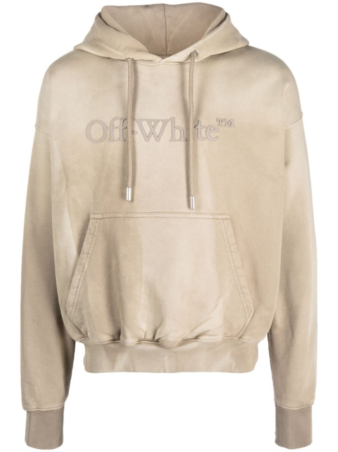 

Off-White худи с тисненым логотипом, нейтральный цвет