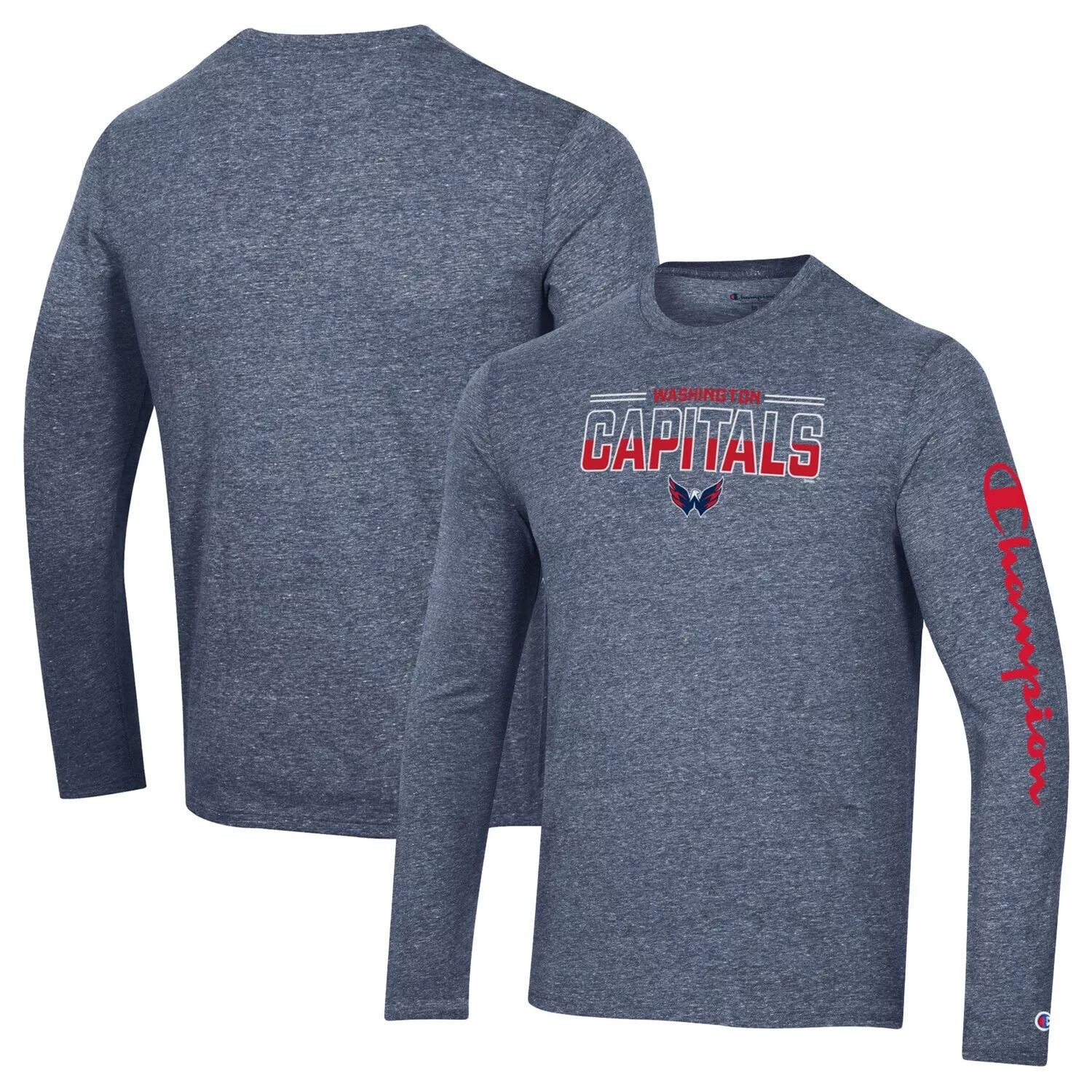 

Мужская темно-синяя футболка Washington Capitals Tri-Blend с длинными рукавами Champion, Синий, Мужская темно-синяя футболка Washington Capitals Tri-Blend с длинными рукавами Champion