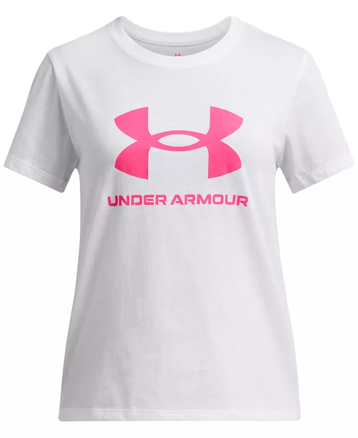 

Футболка с коротким рукавом и крупным принтом Big Girls Big Logo Under Armour, белый