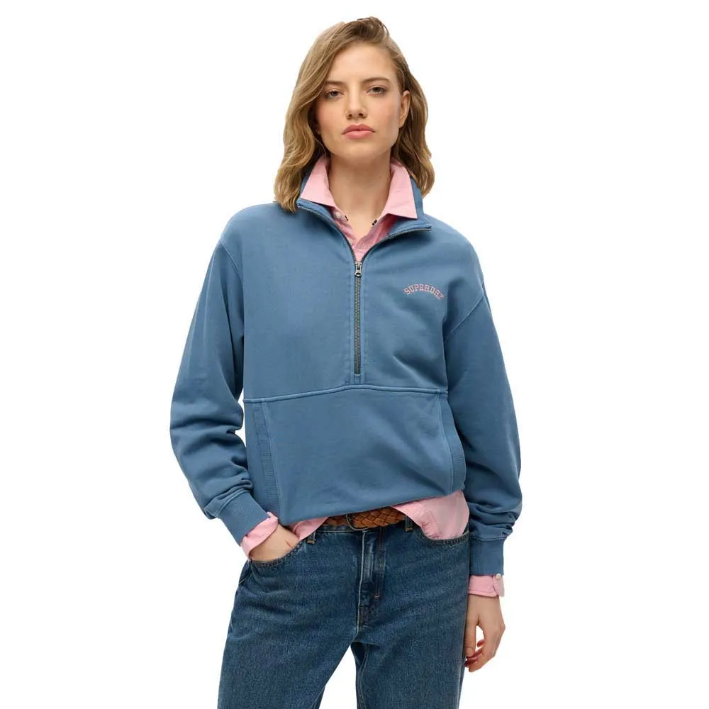 

Толстовка Superdry W2012355A Essential Logo Gd half zip, синий