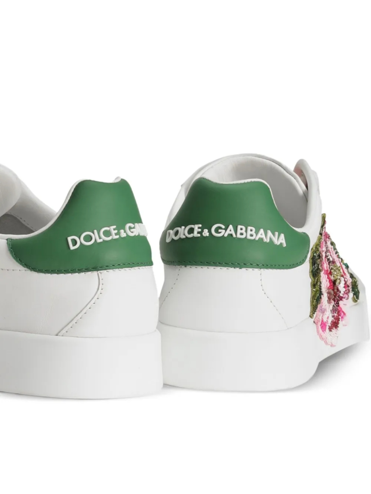 Кроссовки Dolce & Gabbana с цветочной аппликацией, белый — фото 4