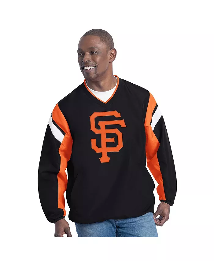 

Мужская черная толстовка-пуловер San Francisco Giants с двойным покрытием и V-образным вырезом G-III Sports by Carl Banks