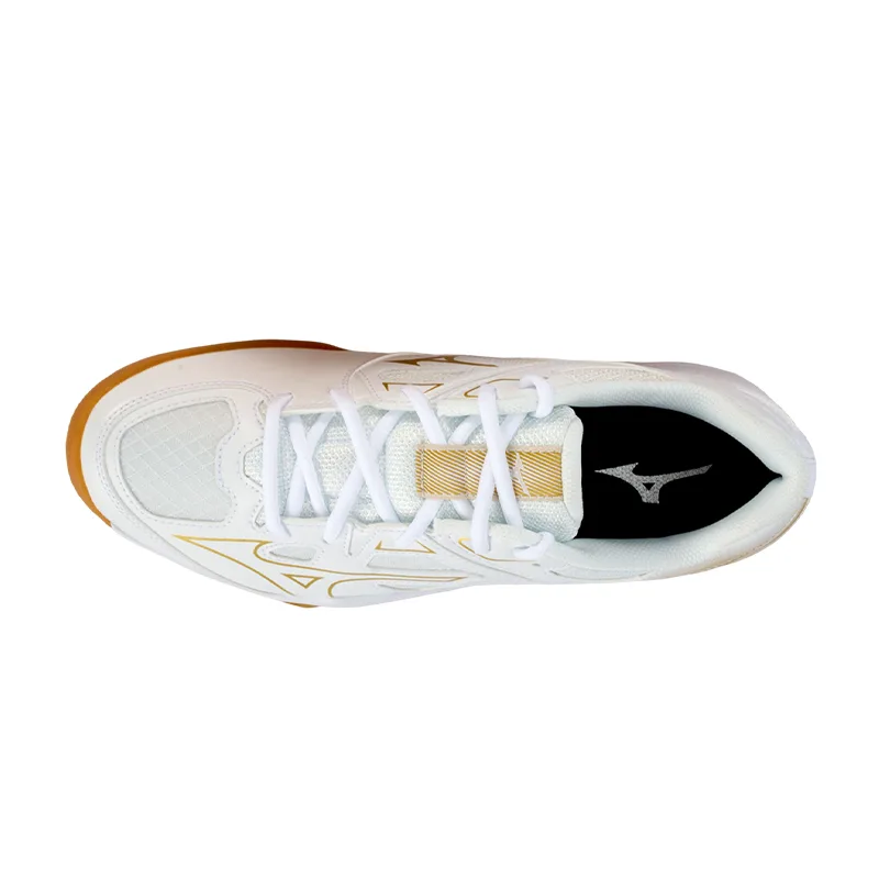 Mizuno WAVE SMASH CN Bulbul Slip Resistant, Abrasion Resistant, Breathable низкие кроссовки для бадминтона Unisex White Gold — фото 4