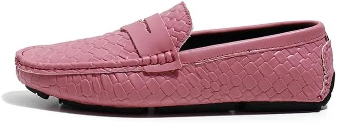 Лоферы с квадратным носком, Vegan Leather, Penny Loafers, розовый SayfuR
