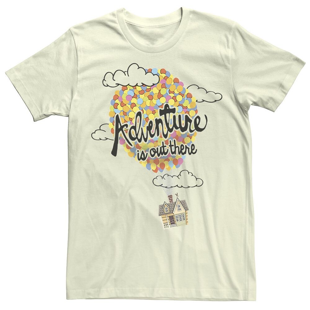 

Мужская футболка с воздушным шаром Disney/Pixar's Up Adventure House Licensed Character, цвет Natural