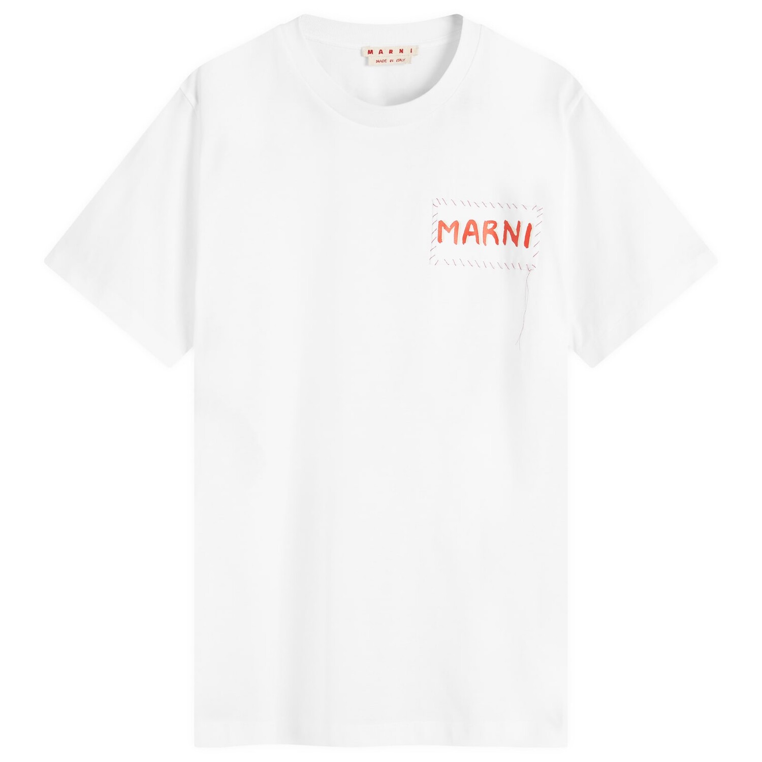 

Футболка Marni Stitch Logo T-Shirt, цвет Lily White