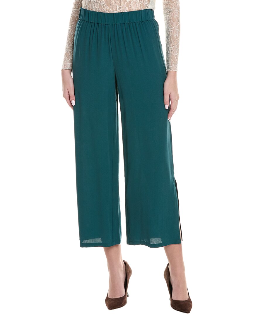 

EILEEN FISHER Шелковые прямые брюки длиной до щиколотки, зеленый