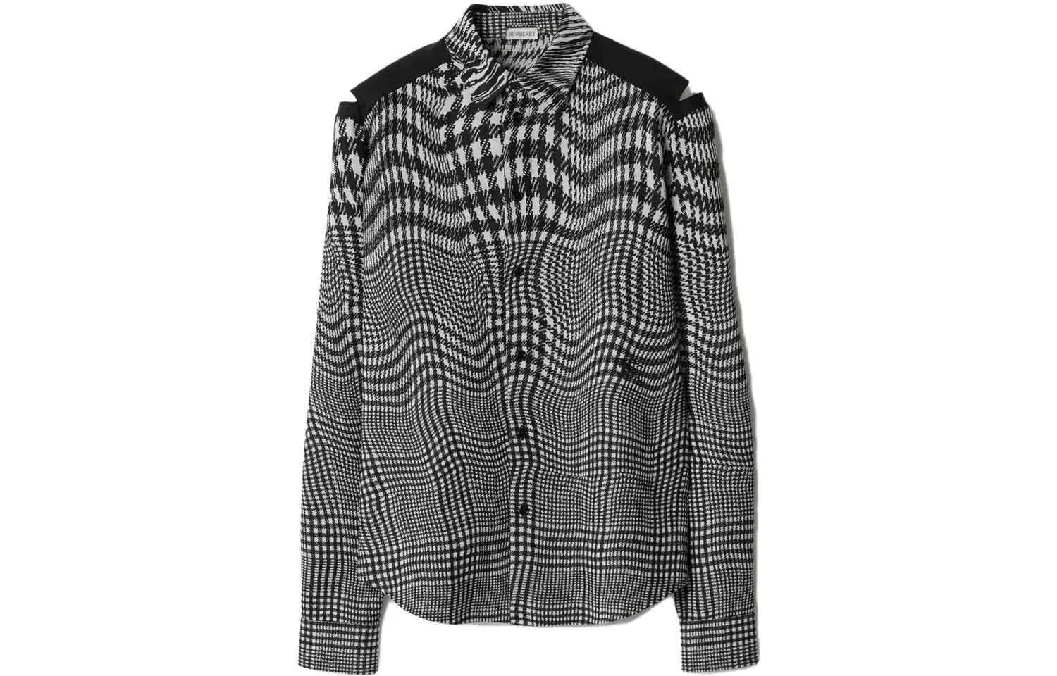 Рубашка мужская Burberry, черно-белый, стиль главной улицы, весна-осень