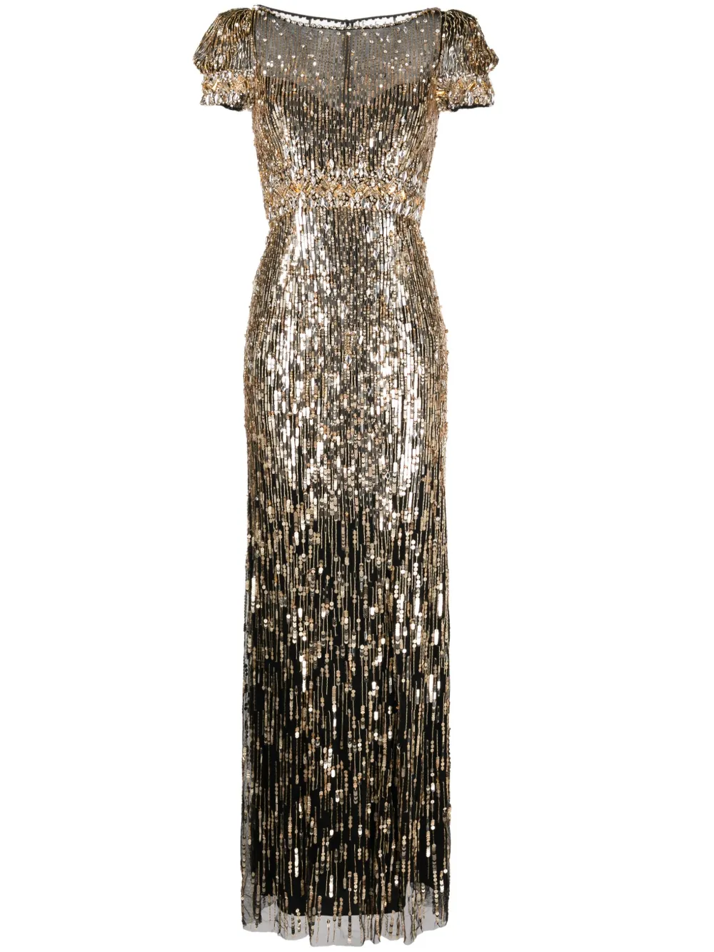 

Платье Sungem с пайетками Jenny Packham, золотой