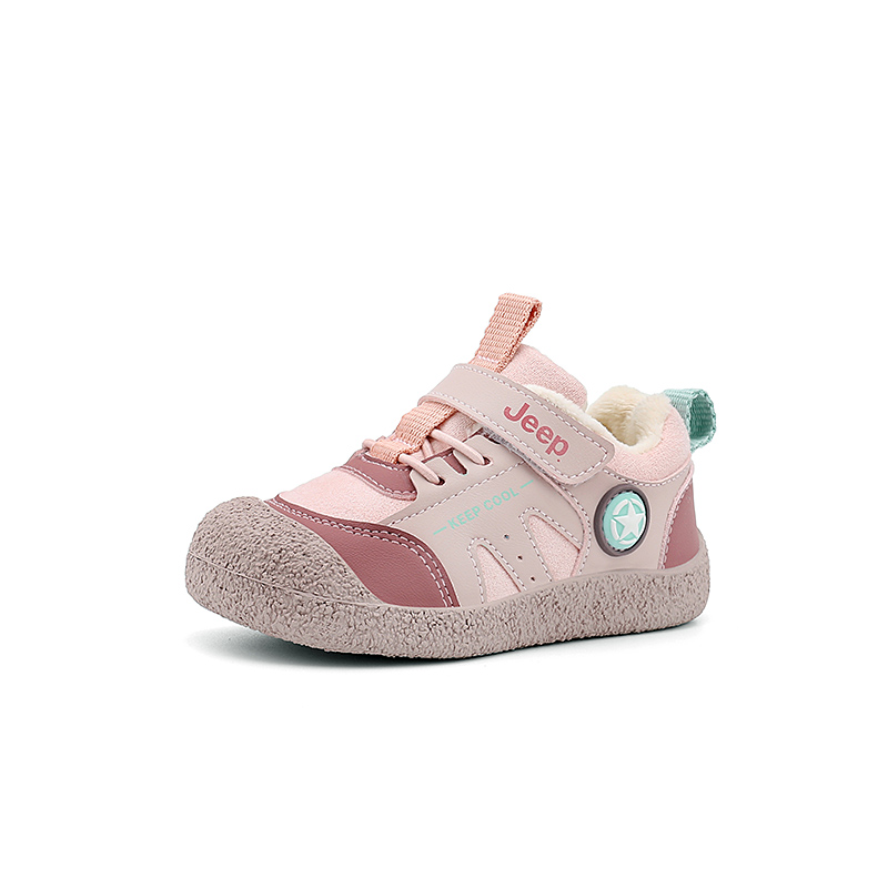 Антискользящие и износостойкие теплые ботинки для малышей Infant And Toddler Jeep, розовые — фото 3