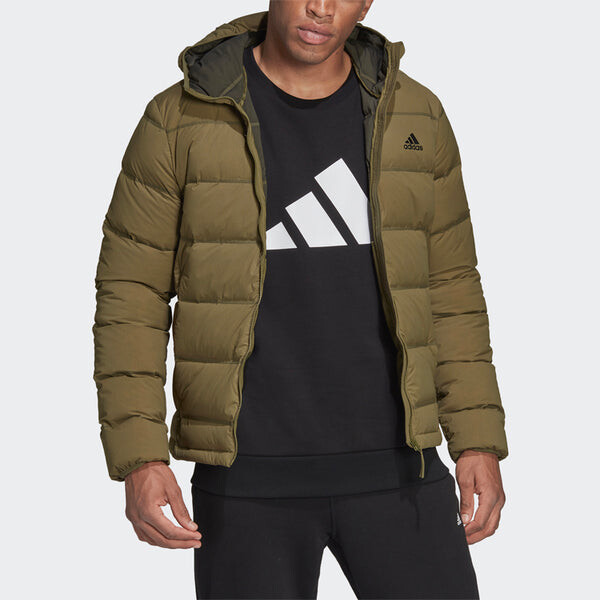Пуховик adidas Helionic S H J Outdoor Stay Warm hooded down Jacket Green, мультиколор — фото 3