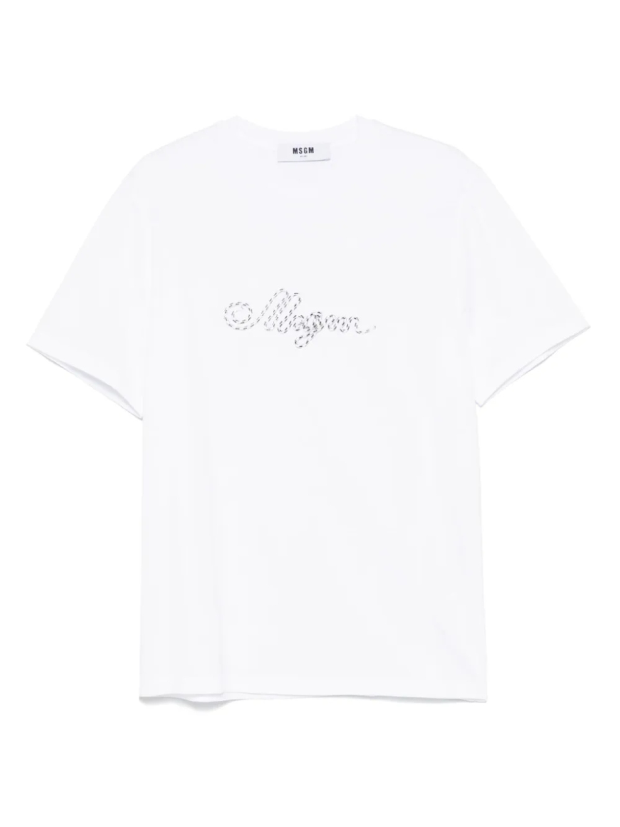

Футболка с вышитым логотипом MSGM, белый
