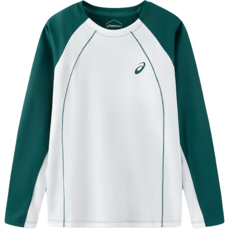 

ASICS Футболка спортивная Performance белая зеленая для подростков