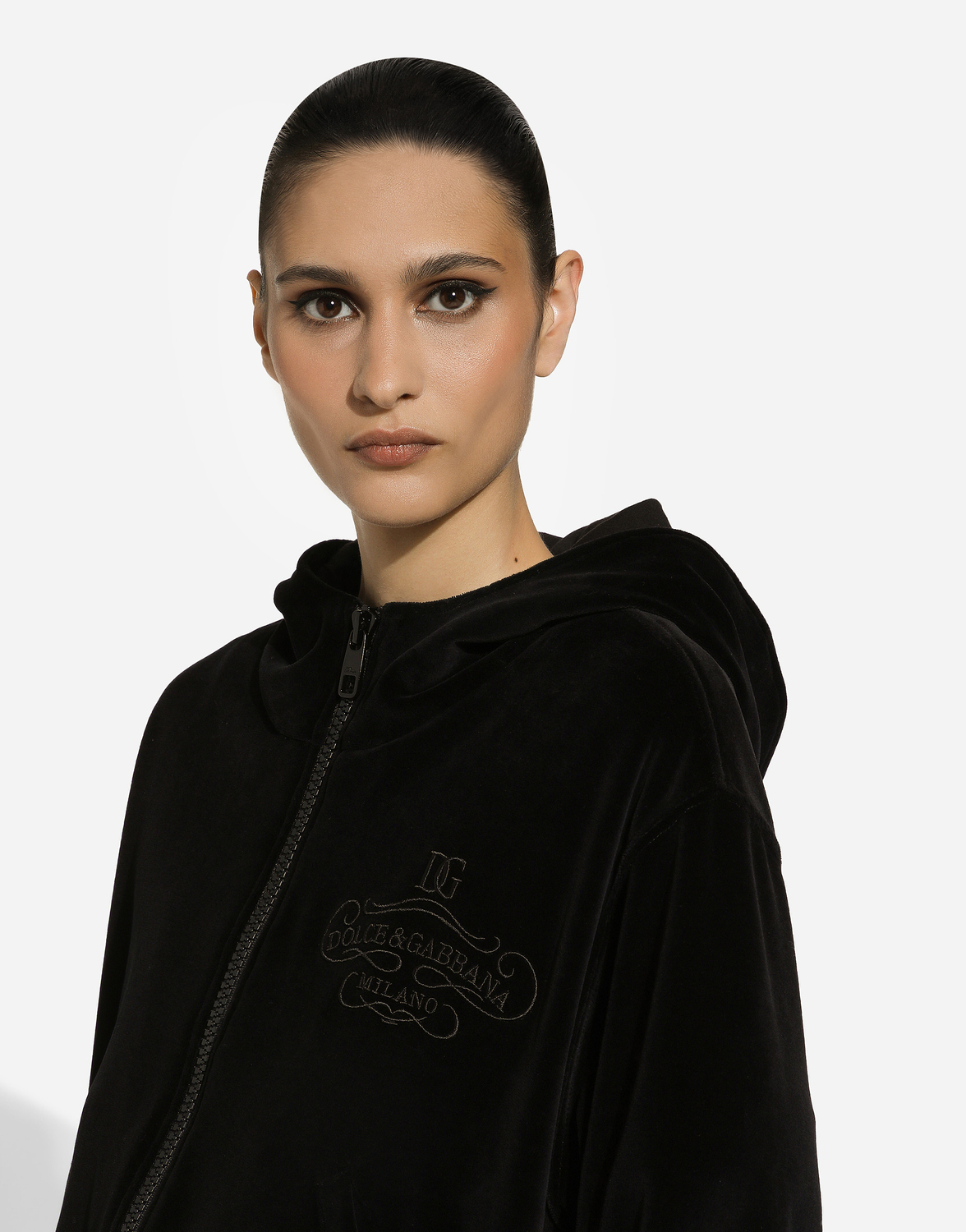 Толстовка Dolce & Gabbana Chenille Cotton, черный — фото 4