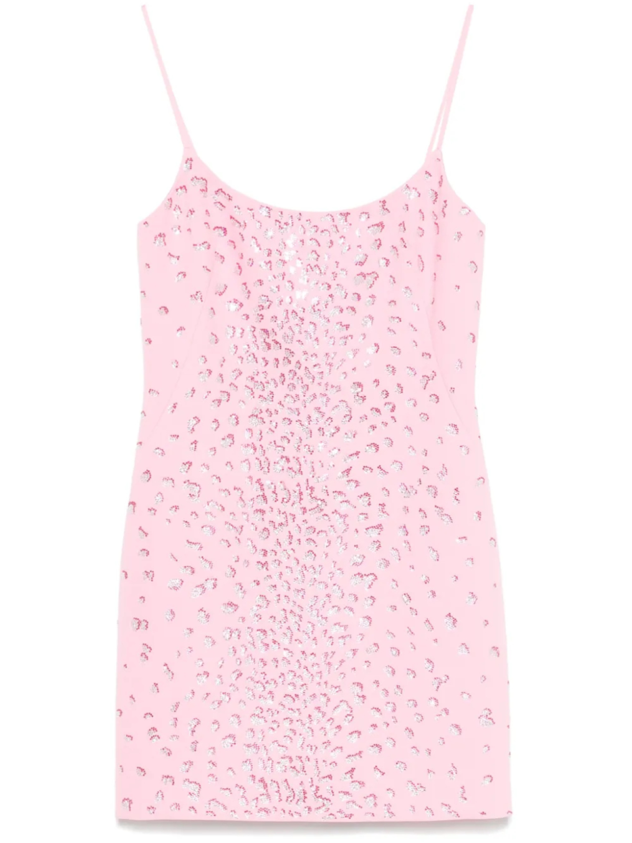 

Мини-платье Blumarine, украшенное кристаллами, розовый