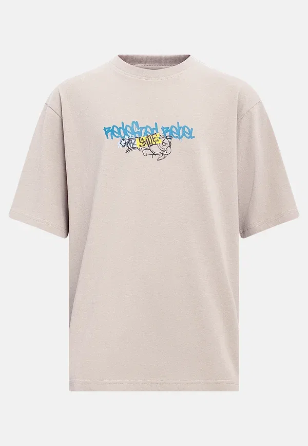 Футболка Keaton tee boxy fit print t-shirt Redefined Rebel, цвет траурный голубь — фото 4